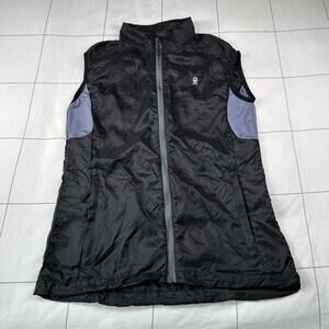 Little Donkey Andy Vest Women Small Black Softshell Windbreaker Full Zip Drytech